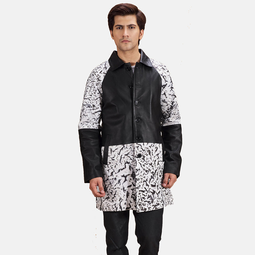 Artistry Černá Dye Leather Coat pánská