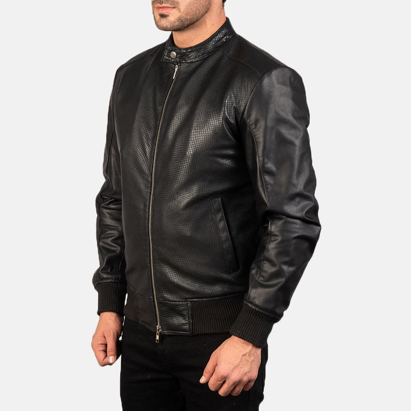 Avan Kožená bomber bunda pánská