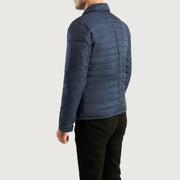 
Detailní pohled of High neck & Button Hardware on Bo Quilt Windbreaker Kožená bunda pro Pány