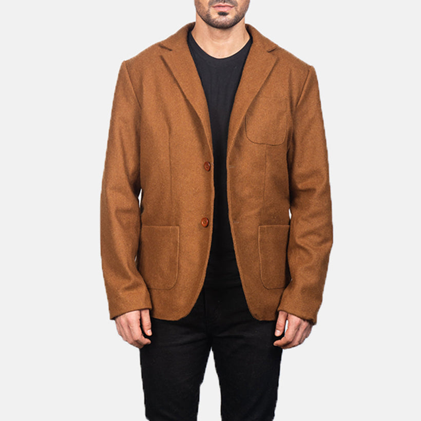Borges Khaki Wool Blazer pánská