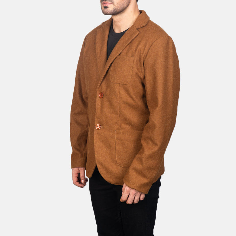 Borges Khaki Wool Blazer pánská
