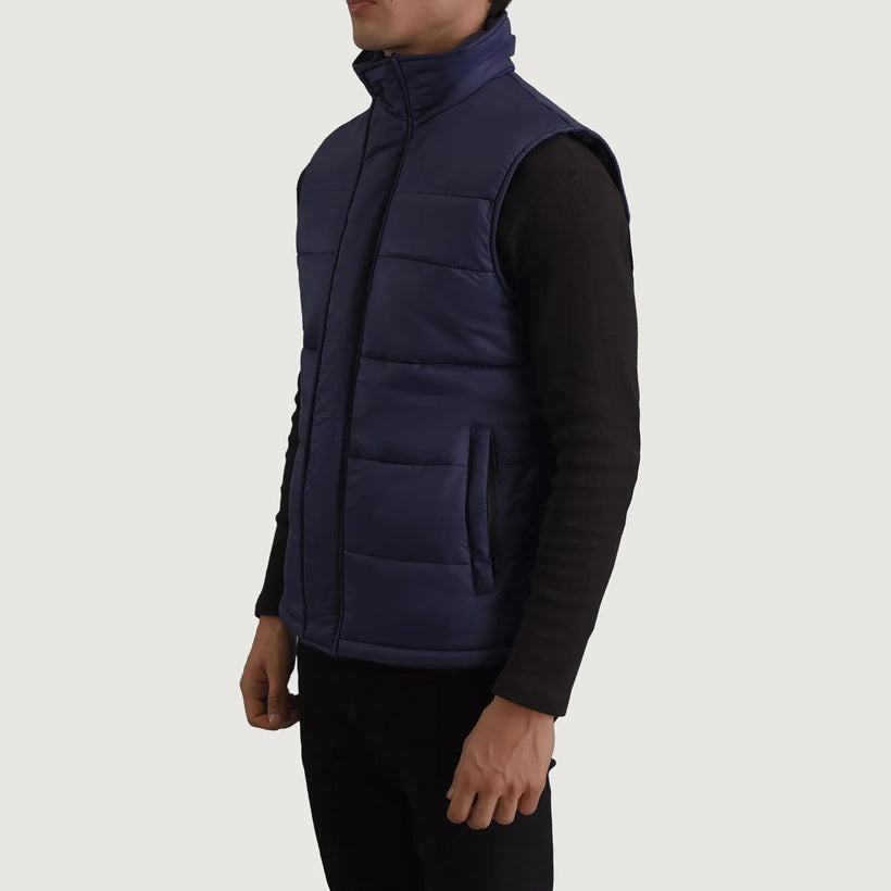 Bryan Blue Puffer Vest pánská