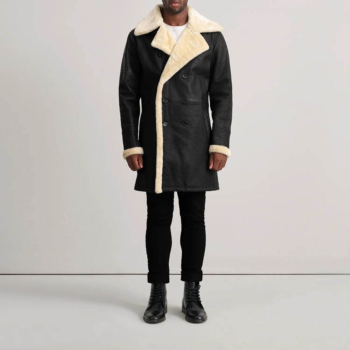 Charles Coat Brown Shearling Coat – alternate product view 3