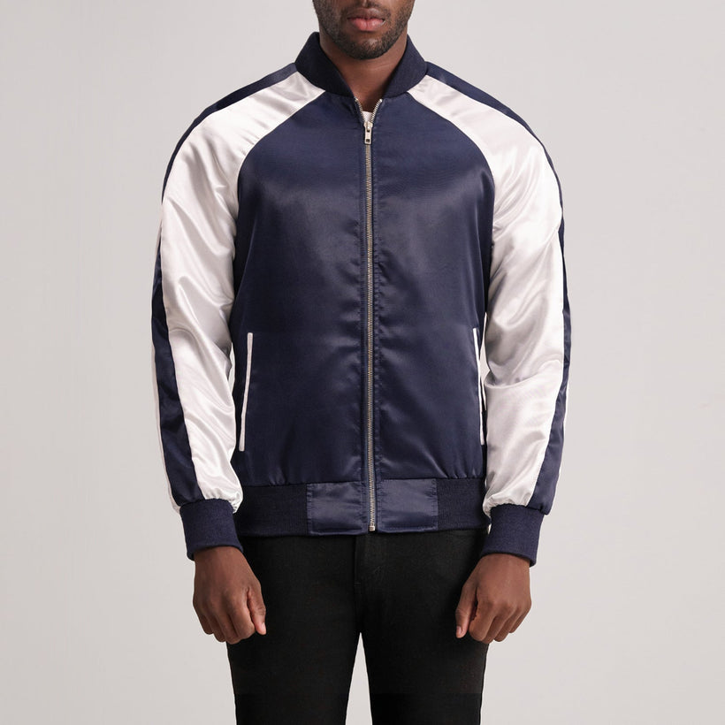 Clarke Blue Varsity Kožená bunda pánská