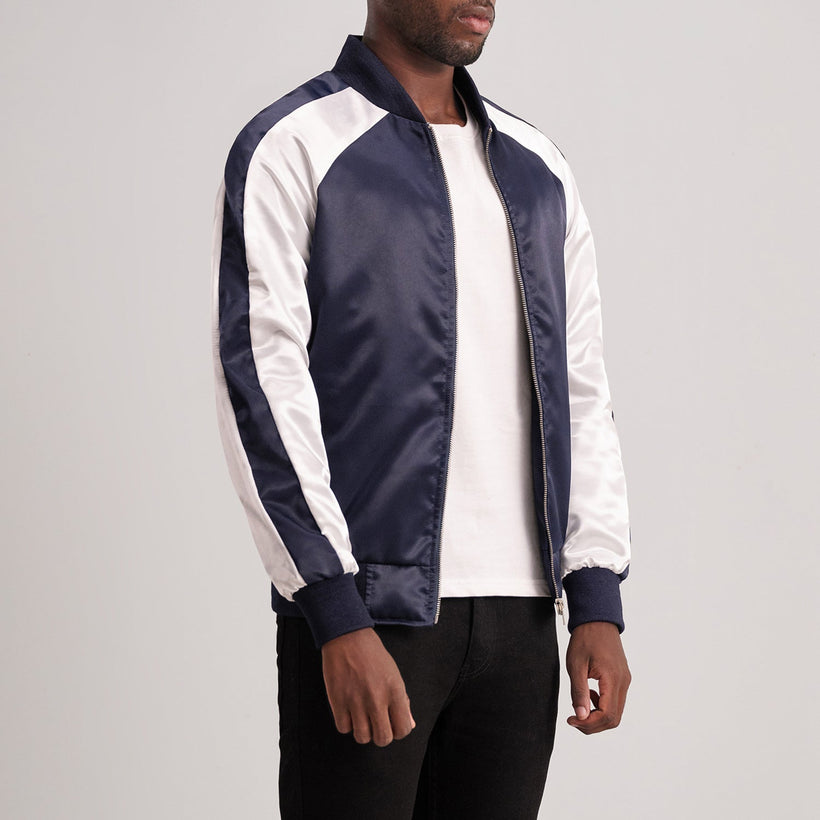 Clarke Blue Varsity Kožená bunda pánská