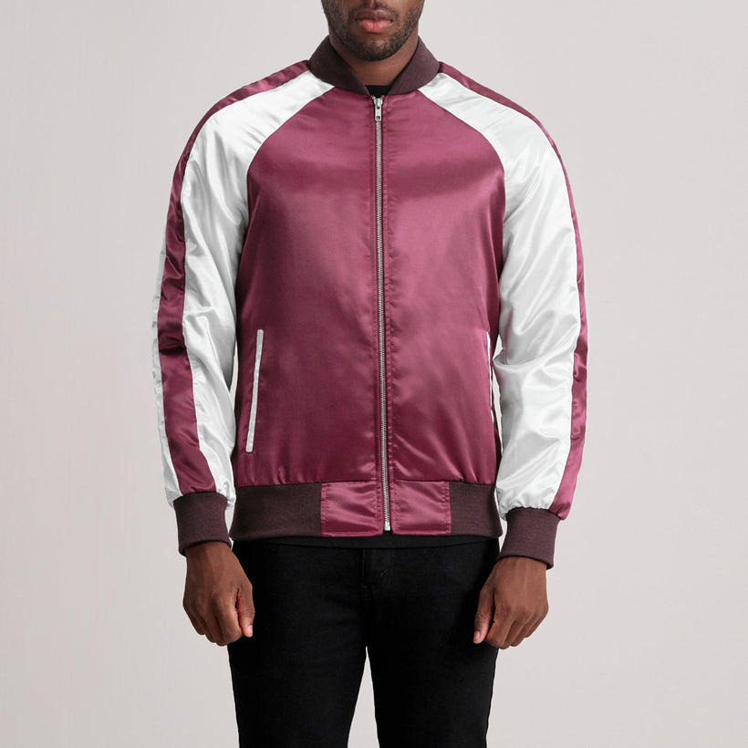 Clarke Maroon Varsity Kožená bunda pánská