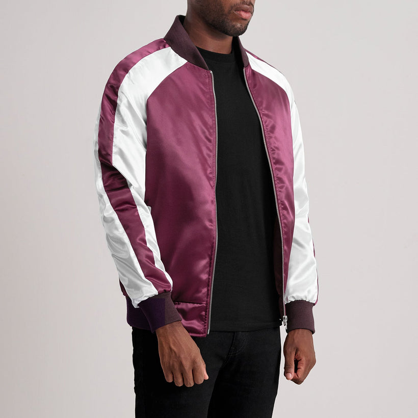 Clarke Maroon Varsity Kožená bunda pánská