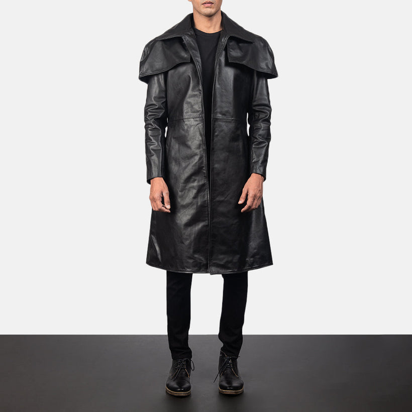 Classic Černá Leather Duster pánská