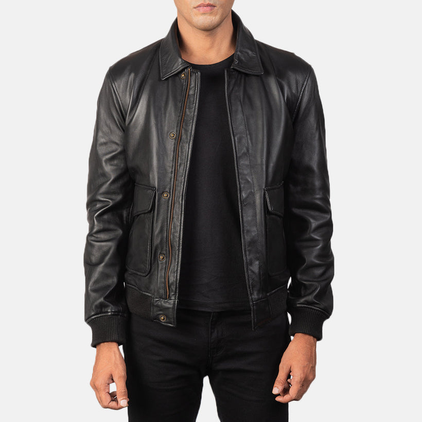 Coffmen Kožená bomber bunda pánská