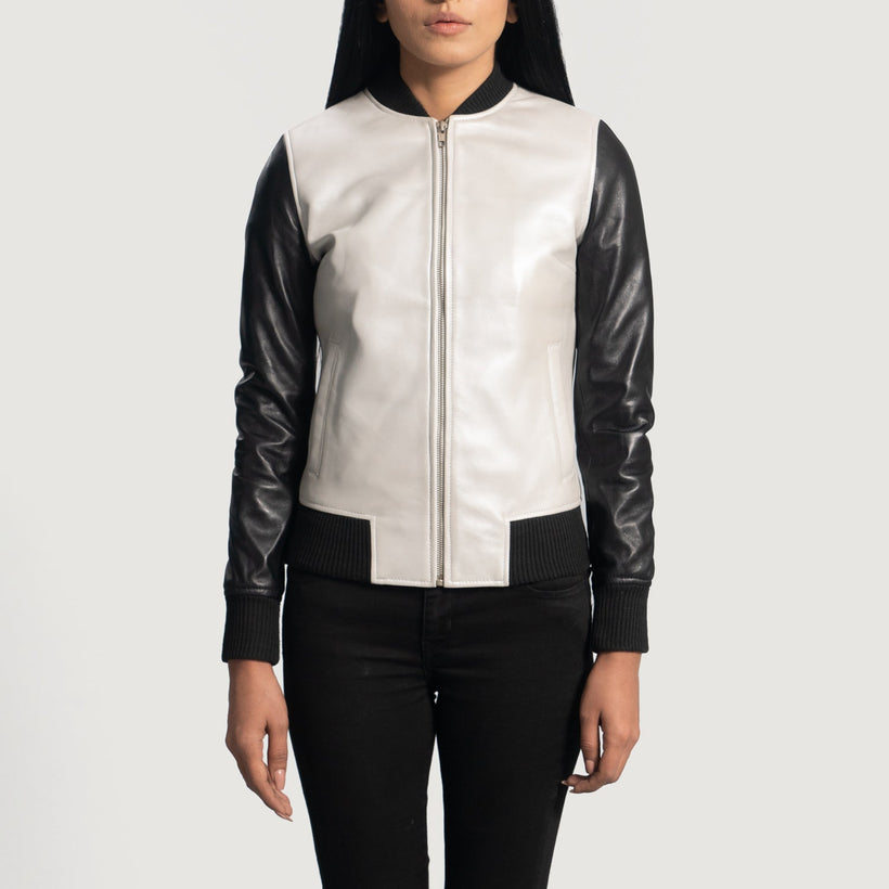 Cole Silver Kožená bomber bunda dámská