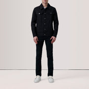 
Black Full-Grain leather Jacket - Zadní pohled s definovanými rameny a čistým lemem