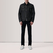 
Black Full-Grain leather Jacket - Zadní pohled s definovanými rameny a čistým lemem