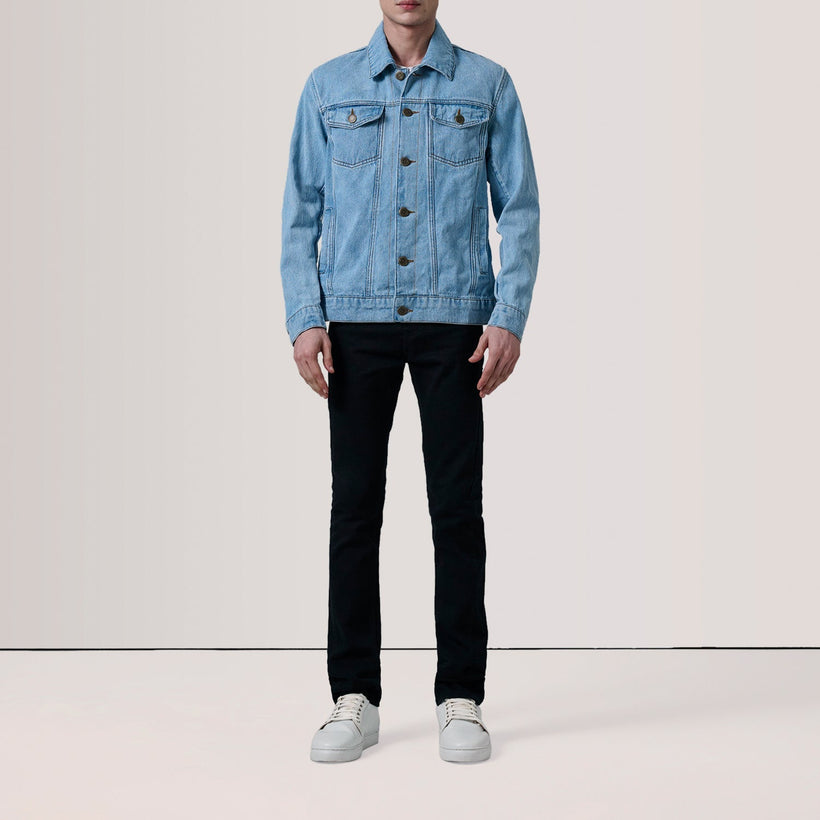 Conard Light Blue Denim Trucker Kožená bunda pánská