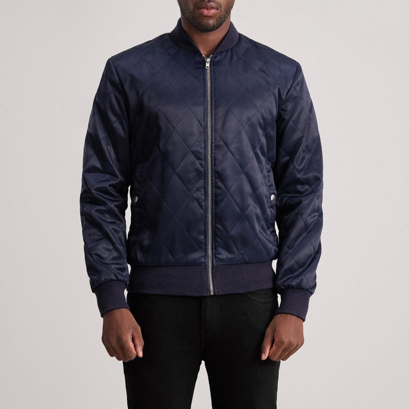 Danson Quilted Blue Varsity Kožená bunda pánská