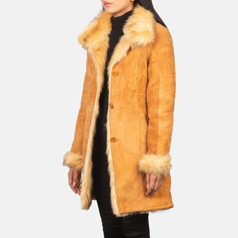 Erica Shearling Kožený kabát pro Dámy