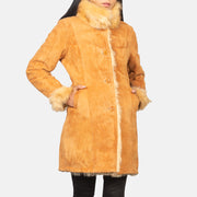 
Detailní pohled of Notch & Button Hardware on Erica Beige Leather Coat