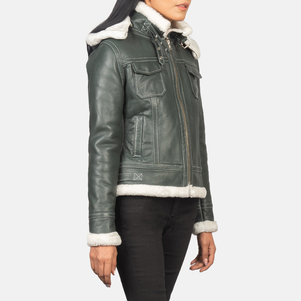 Fiona Hooded Shearling Jacket – alternate product view 4