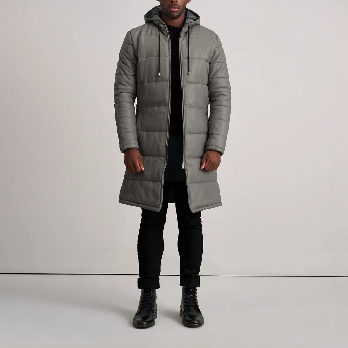 
Floyd Kožený kabát Světle hnědá Puffer Kožená bunda pro Pány – alternate product view 3