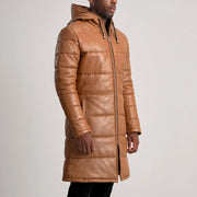 
Floyd Kožený kabát Světle hnědá Puffer Kožená bunda pro Pány – alternate product view 2