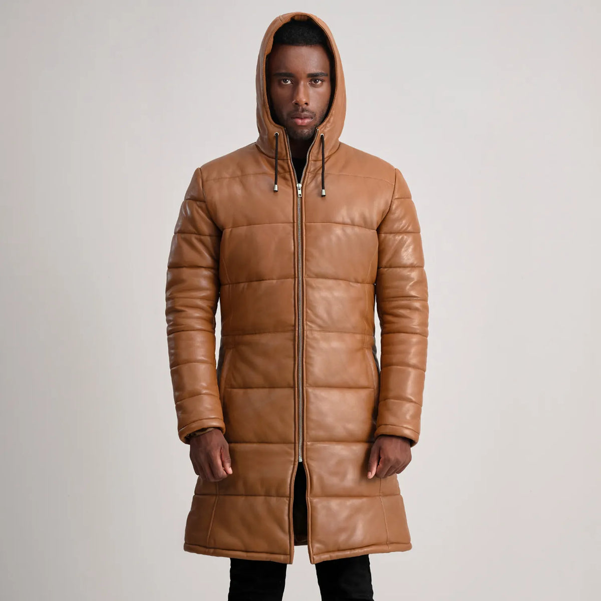
Floyd Kožený kabát Světle hnědá Puffer Kožená bunda pro Pány – alternate product view 4