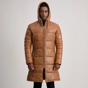 
Floyd Kožený kabát Světle hnědá Puffer Kožená bunda pro Pány – alternate product view 4