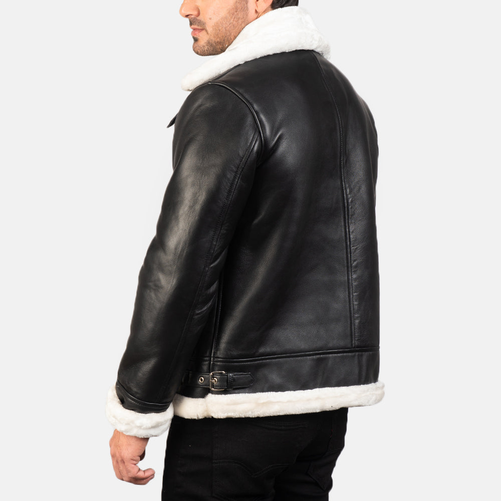
Francis B-3 Černá Kožená bomber bunda pro Pány – alternate product view 5