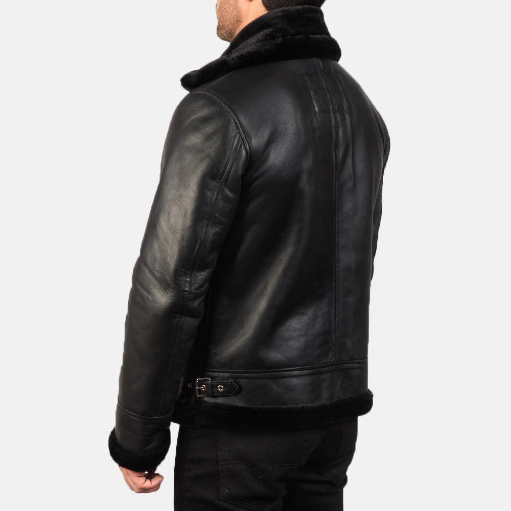 
Francis B-3 Černá Kožená bomber bunda pro Pány – alternate product view 5