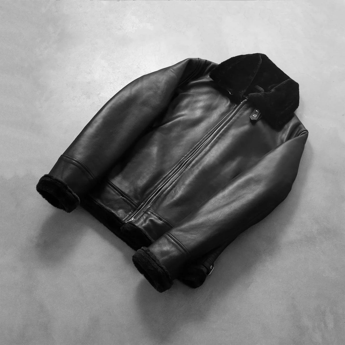 
Francis B-3 Černá Kožená bomber bunda pro Pány – alternate product view 7