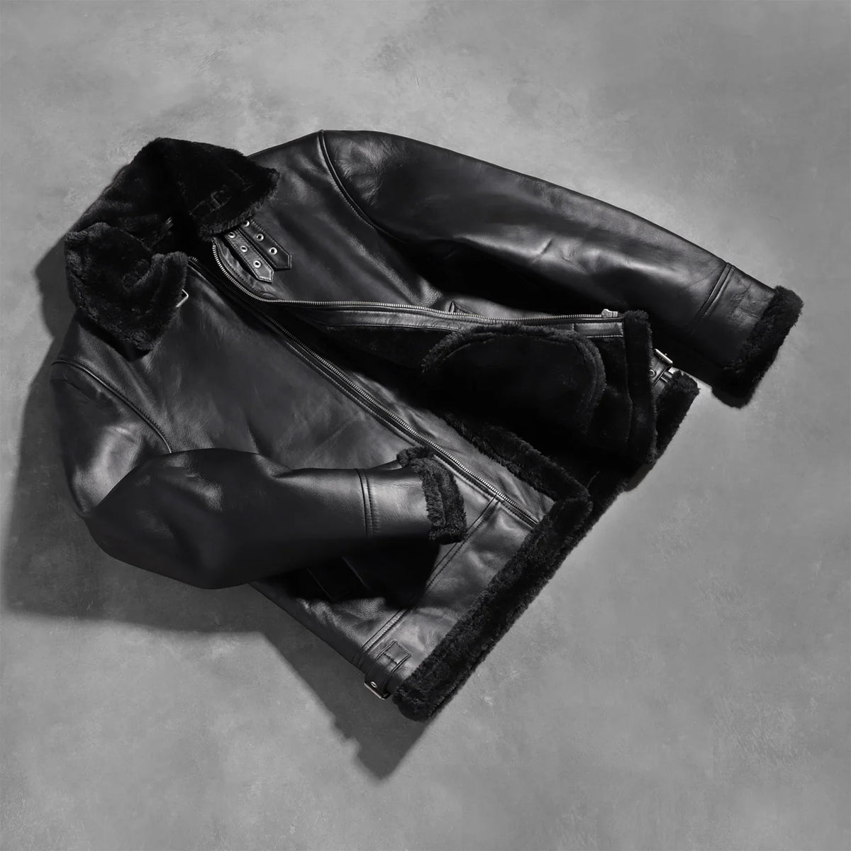 
Francis B-3 Černá Kožená bomber bunda pro Pány – alternate product view 8
