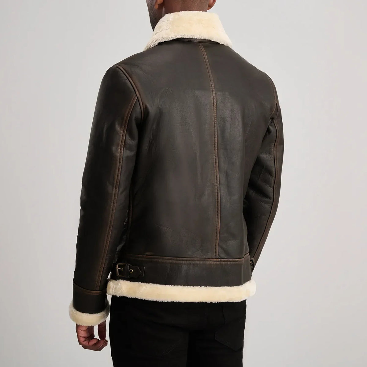 
Francis B-3 Černá Kožená bomber bunda pro Pány – alternate product view 5