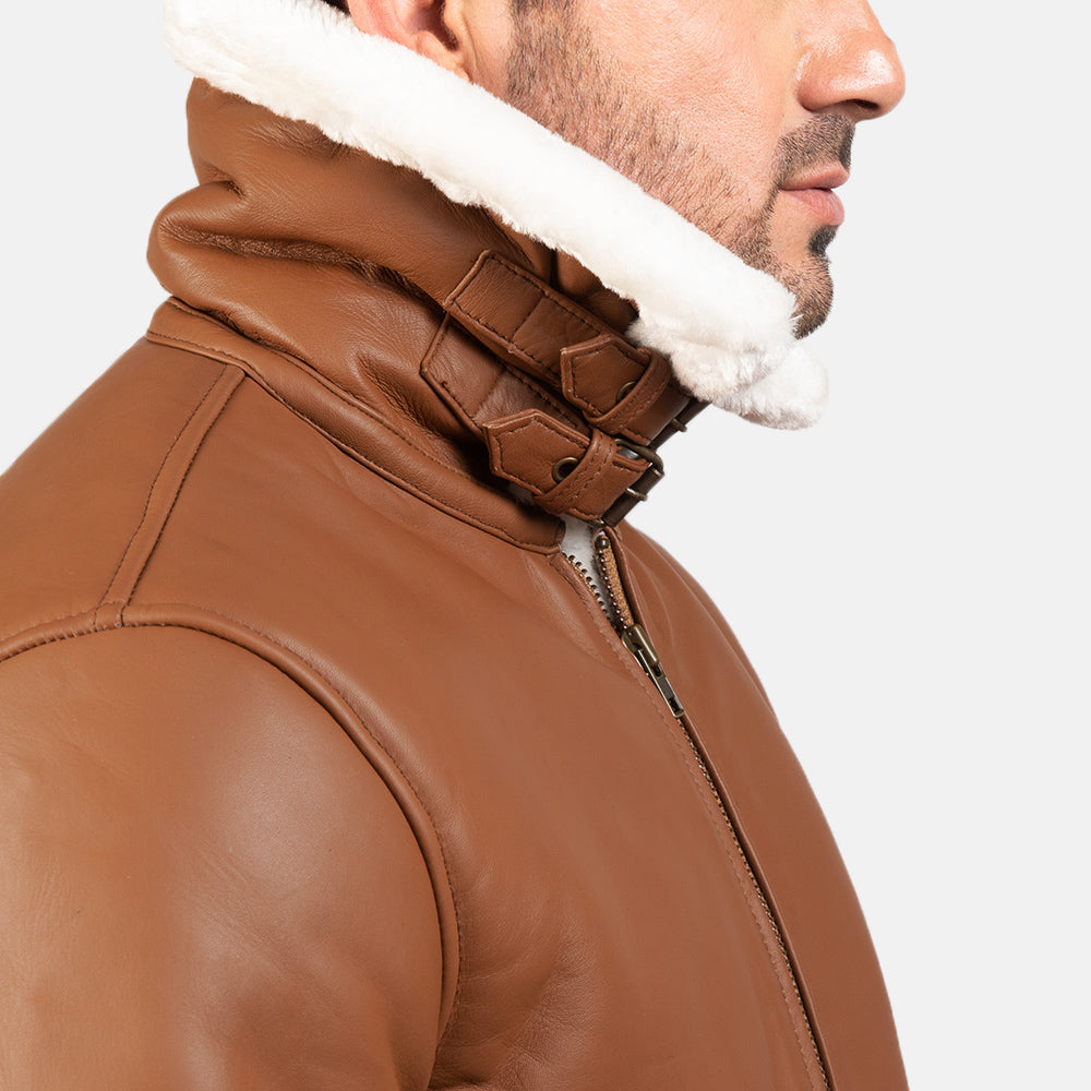 
Francis B-3 Černá Kožená bomber bunda pro Pány – alternate product view 6