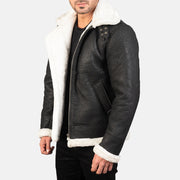 
Francis B-3 Černá Kožená bomber bunda pro Pány – alternate product view 2