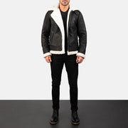 
Francis B-3 Černá Kožená bomber bunda pro Pány – alternate product view 3