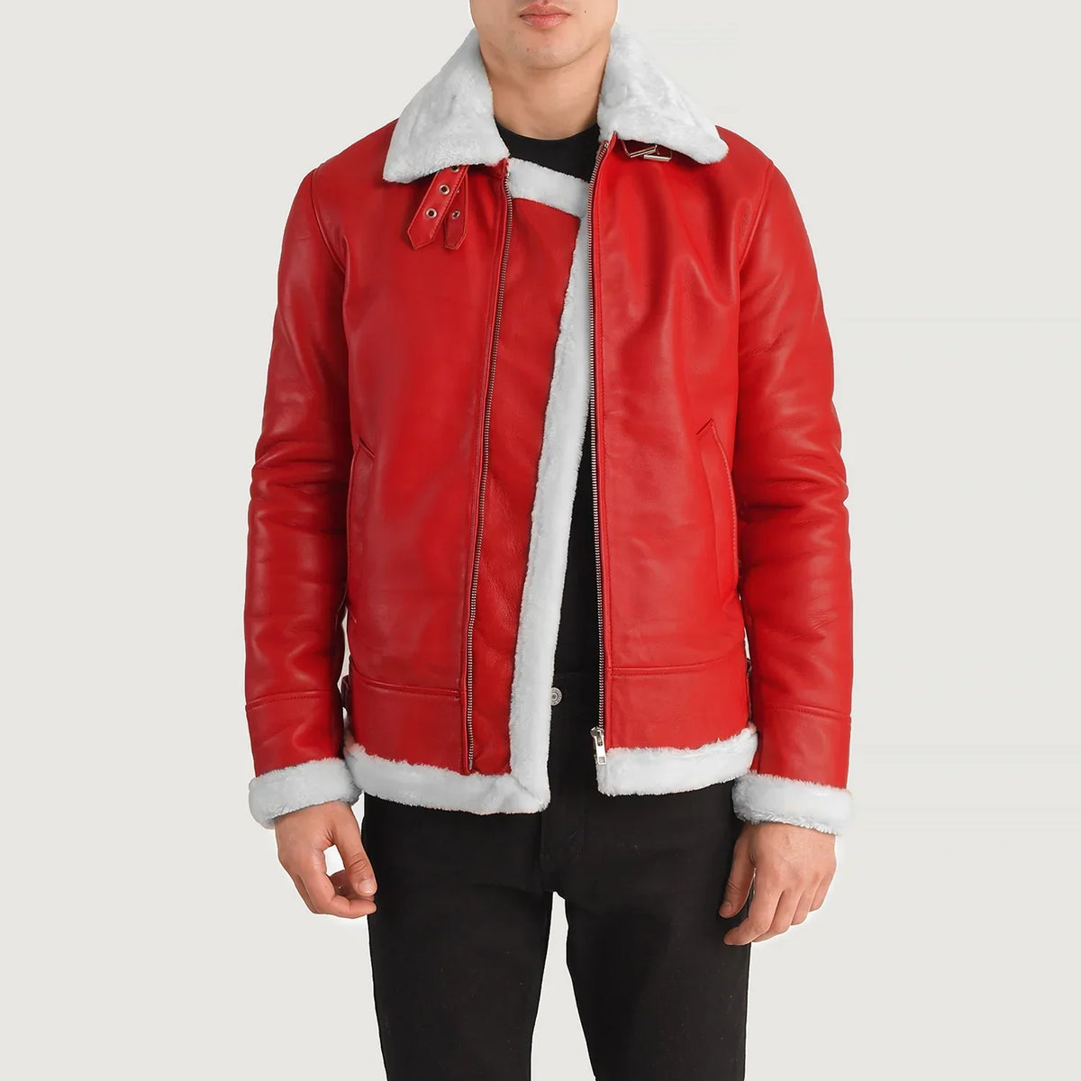 
Francis B-3 Černá Kožená bomber bunda pro Pány – alternate product view 1