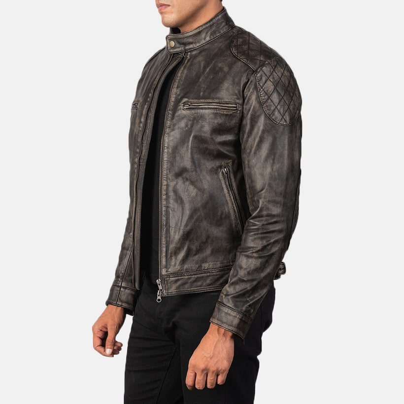 Gatsby Distressed Hnědá Kožená bunda pro Pány
