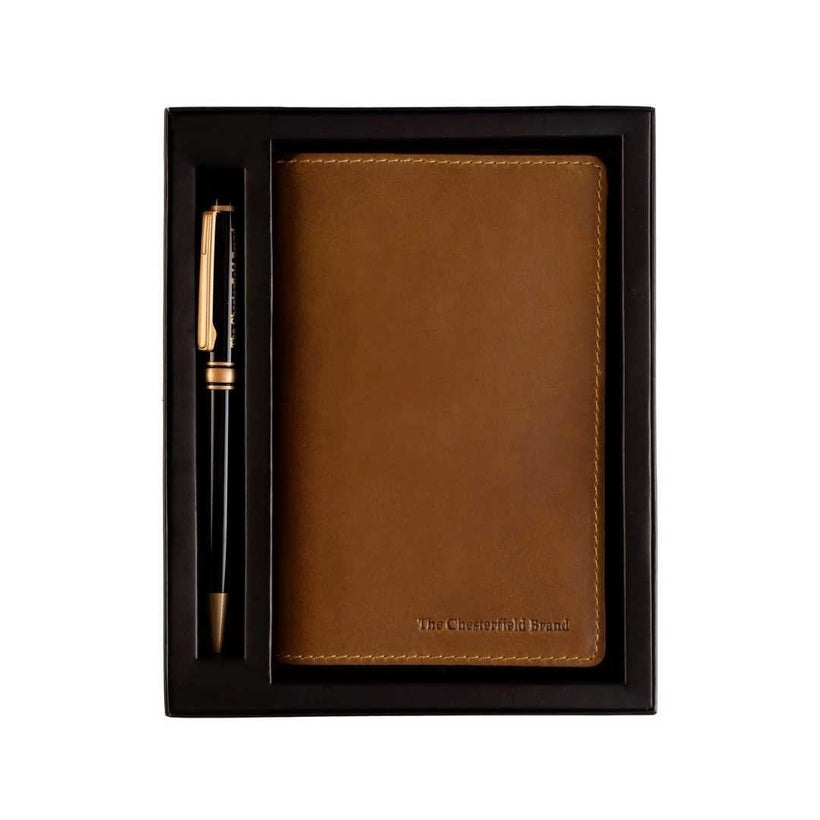 Giftset Leather Writing Case and Pen (Passport holder) dámská