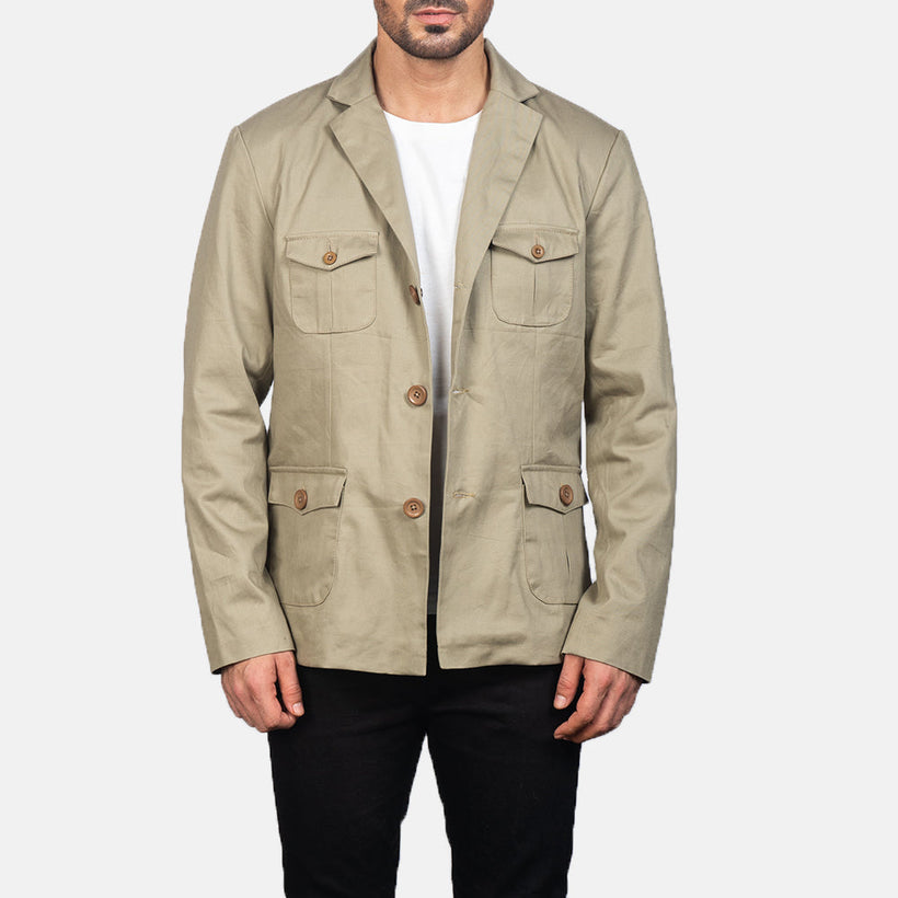 Kajetan Beige Safari Kožená bunda pánská