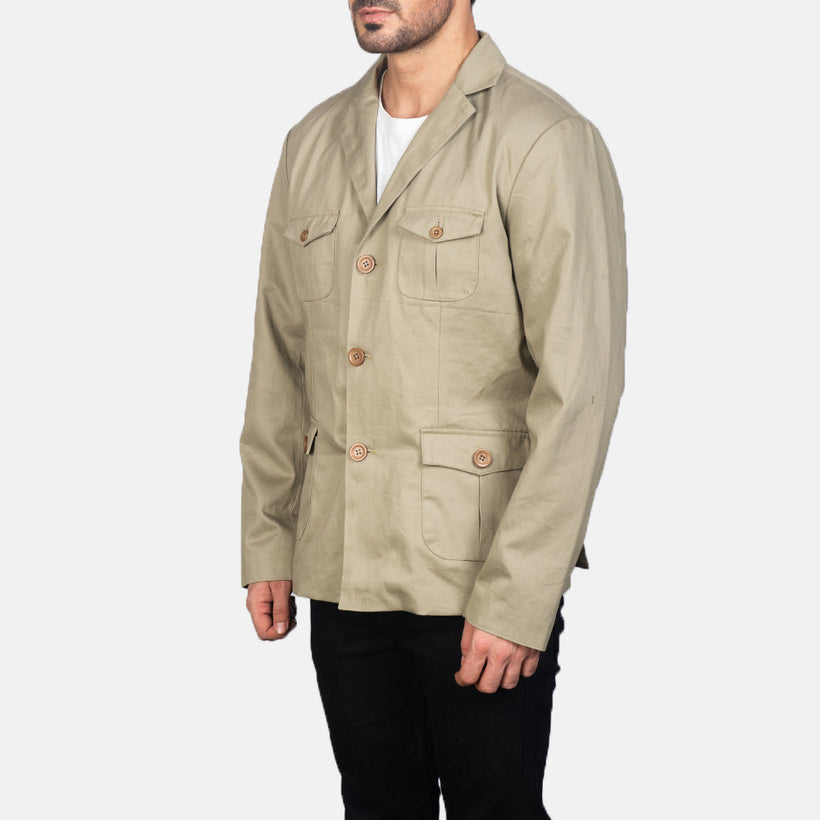 Kajetan Beige Safari Kožená bunda pánská