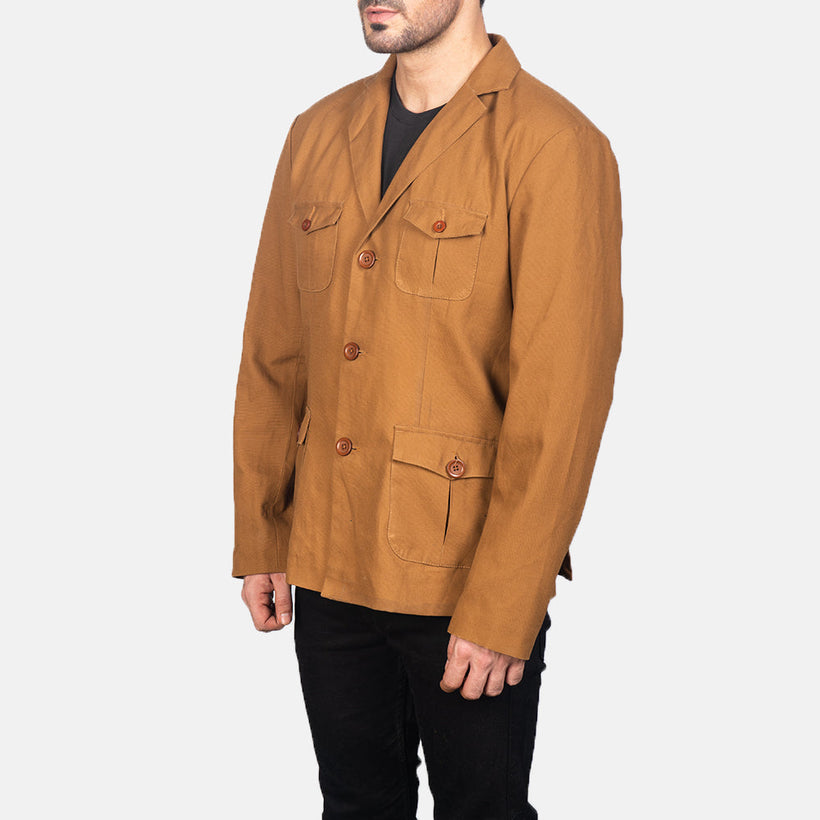Kajetan Khaki Safari Kožená bunda pánská