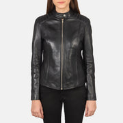 Kelsee Leather Biker Jacket – alternate product view 3