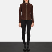 Kelsee Leather Biker Jacket – alternate product view 3