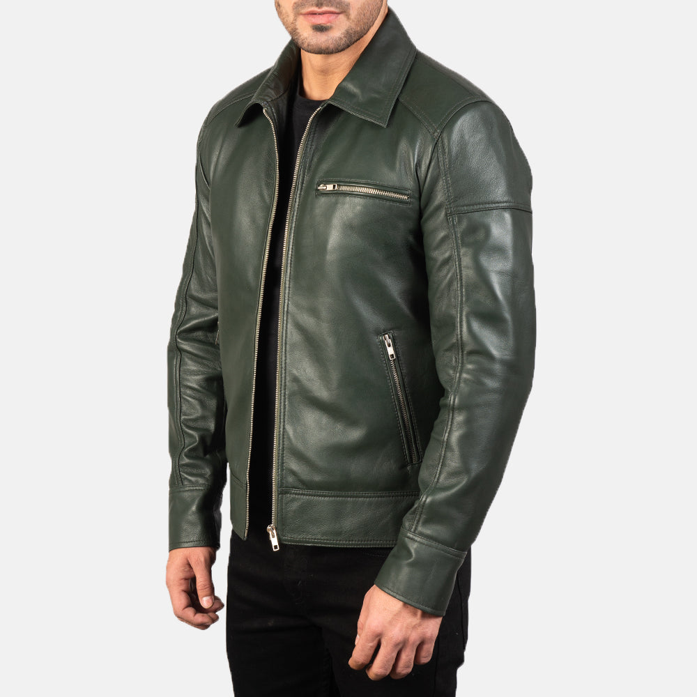 Lavendard Leather Biker Jacket – alternate product view 2