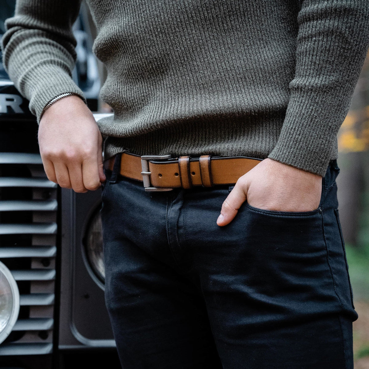 
Aayden Pravá plnolícová kůže Belt pro Pány – alternate product view 3