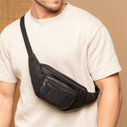 
Classic 100% Full-Grain leather Bag - Zadní pohled se zesílenými koženými popruhy