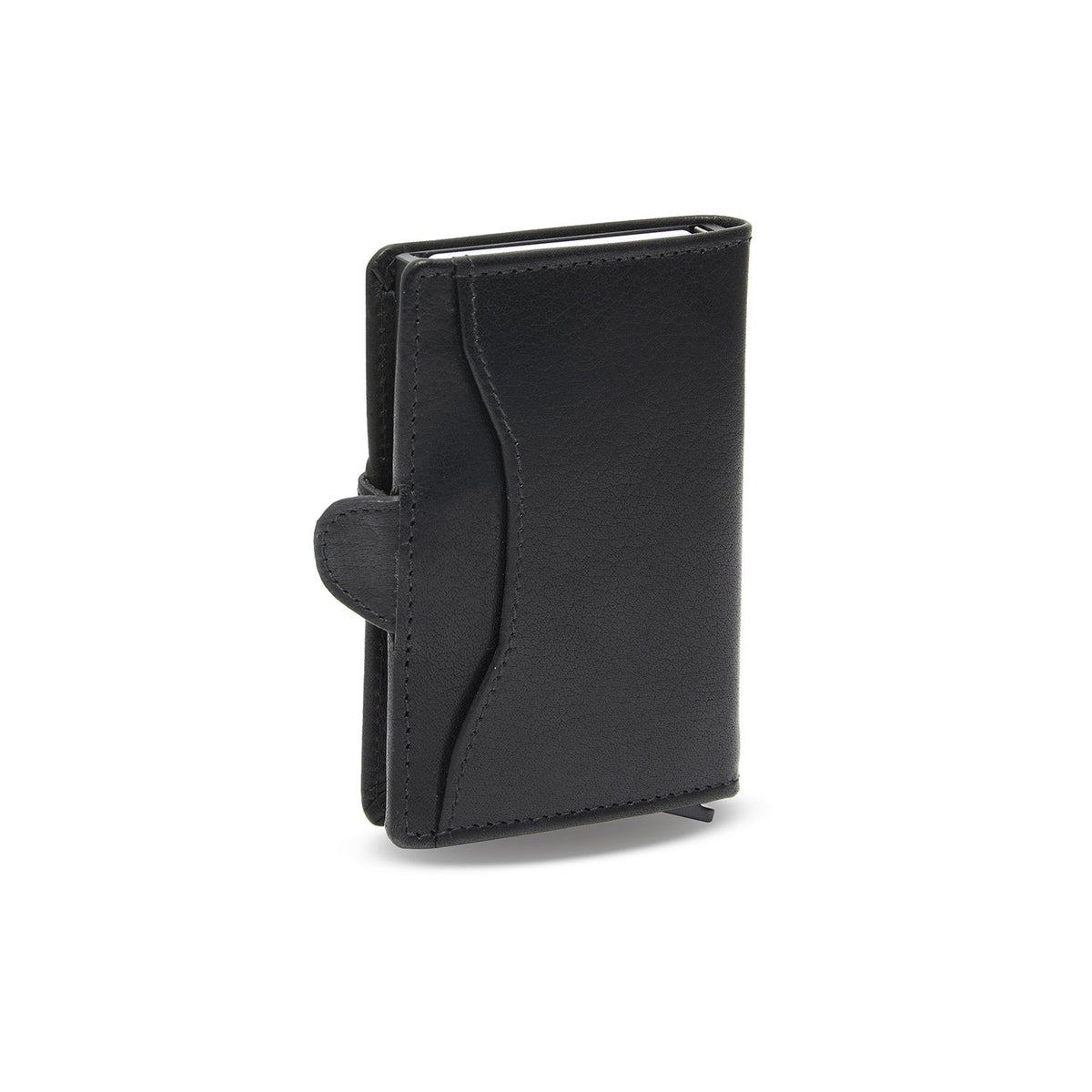 
Classic 100% Full-Grain Leather Card Holder - Zadní pohled se zesílenými koženými popruhy