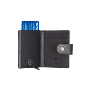
Classic 100% Full-Grain Leather Card Holder - Zadní pohled se zesílenými koženými popruhy