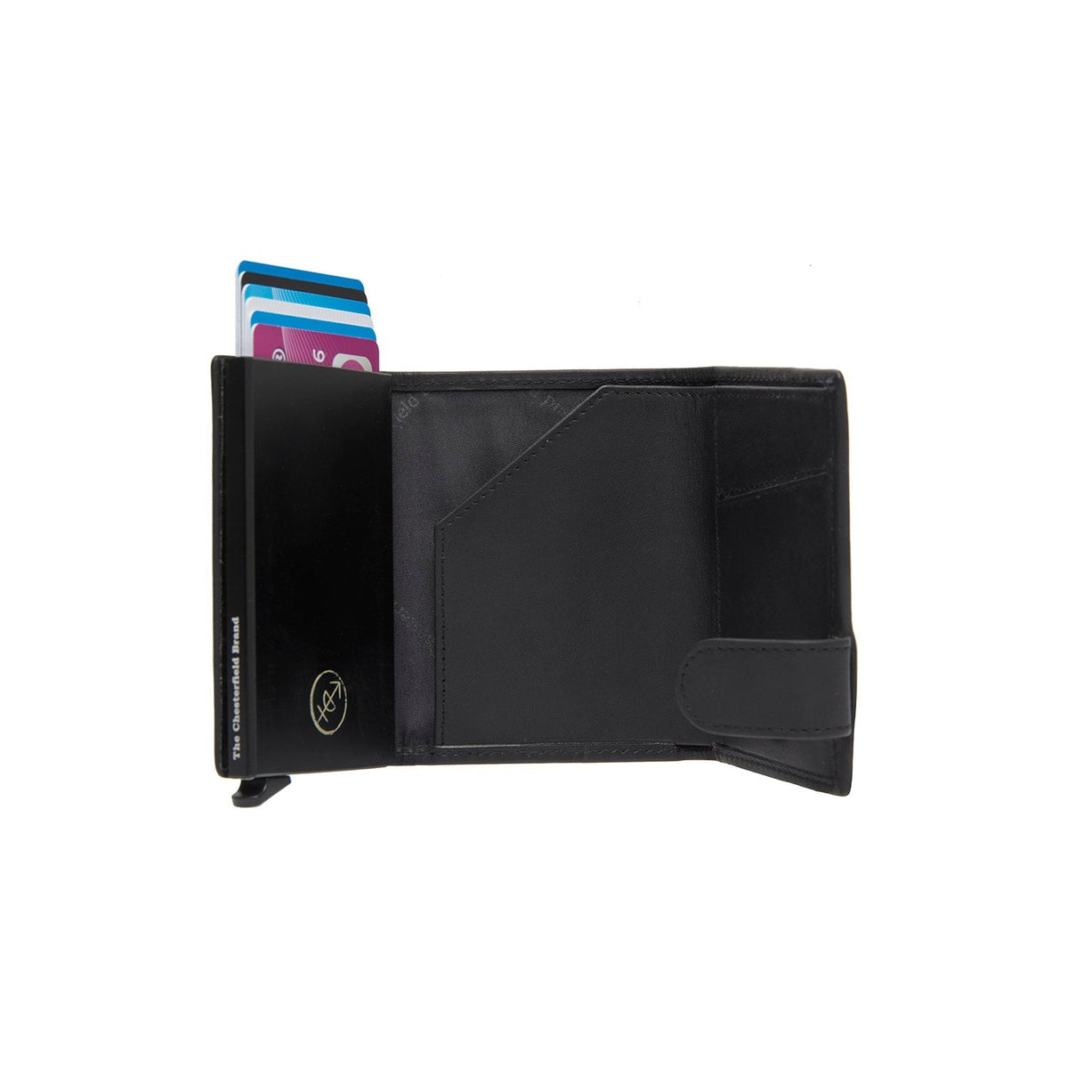 
Classic 100% Full-Grain Leather Card Holder - Zadní pohled se zesílenými koženými popruhy