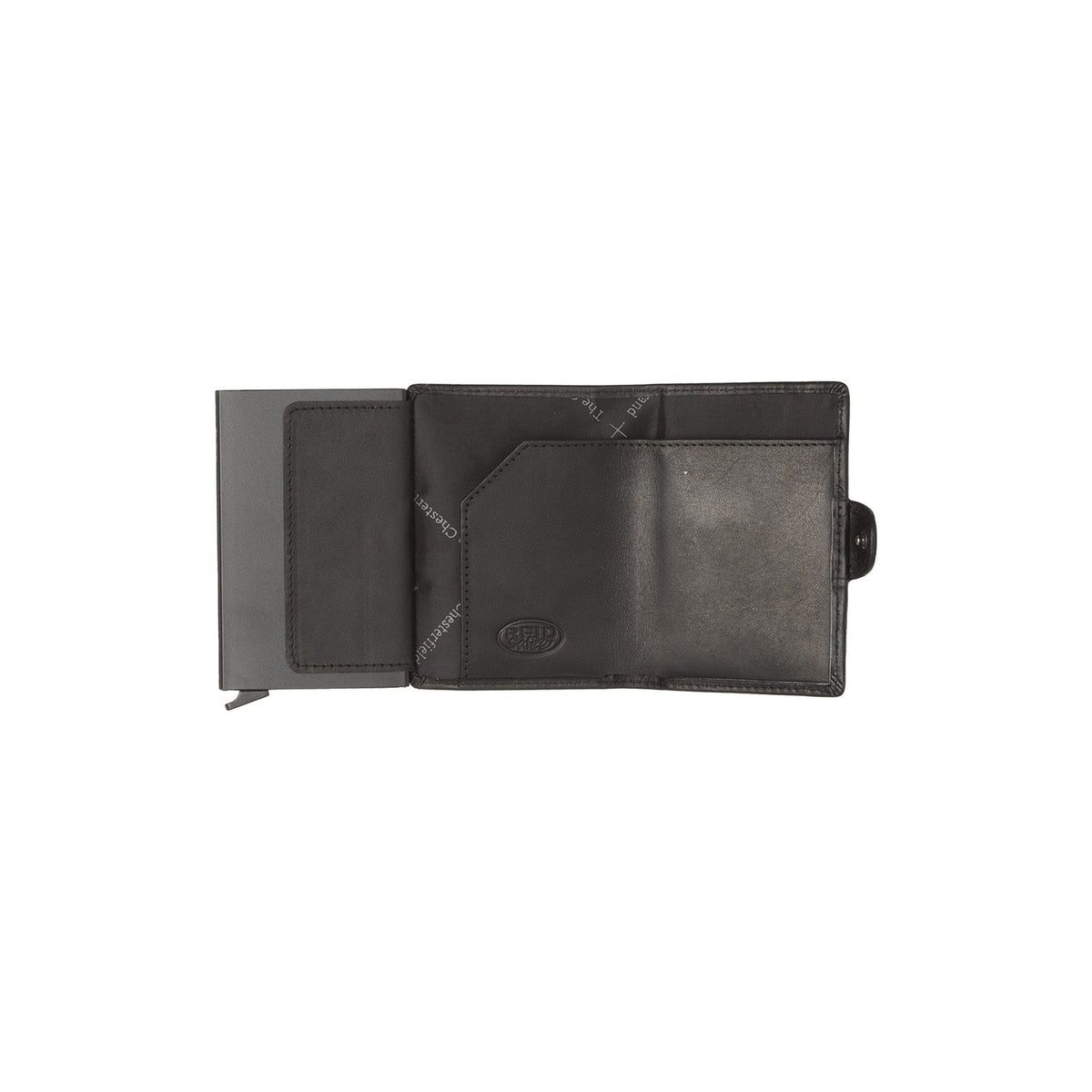 
Classic 100% Full-Grain Leather Card Holder - Zadní pohled se zesílenými koženými popruhy