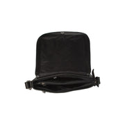 
Everglades Kožená crossbody taška - Strukturovaný boční profil ukazující hloubku a kapacitu