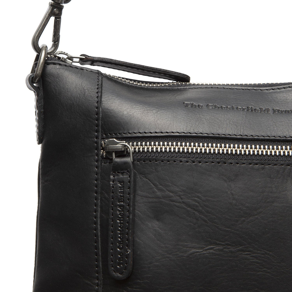 
Faro Kožená crossbody taška - Strukturovaný boční profil ukazující hloubku a kapacitu